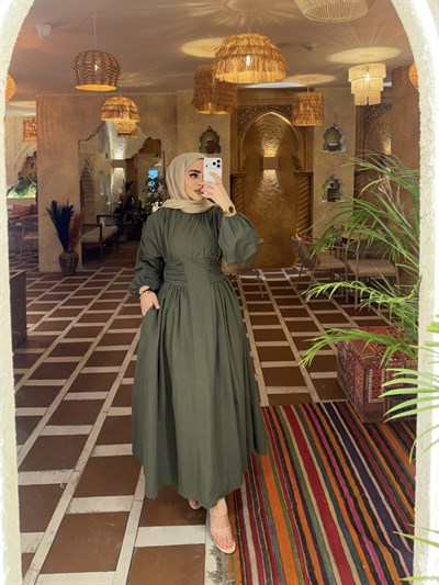 Olay Elbise - Yeşil 