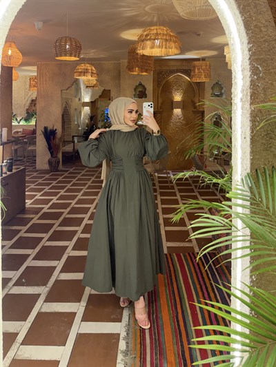 Olay Elbise - Yeşil 