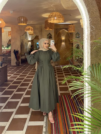 Olay Elbise - Yeşil 