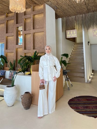 Patre Kot Takım  - Beyaz