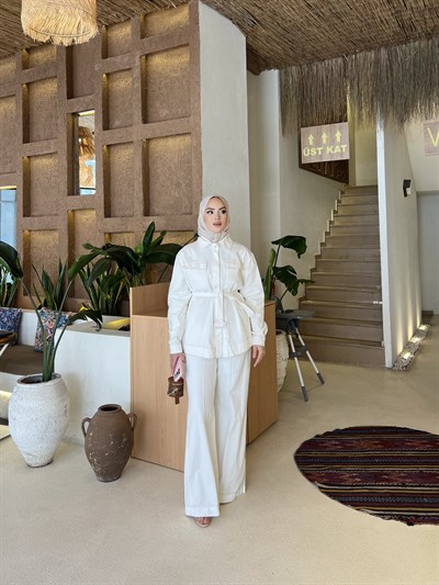 Patre Kot Takım  - Beyaz