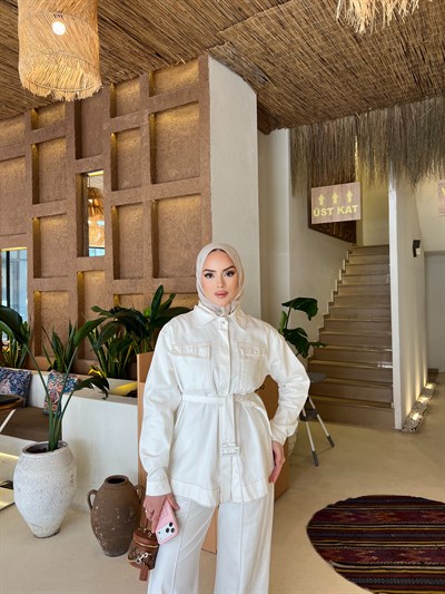 Patre Kot Takım  - Beyaz