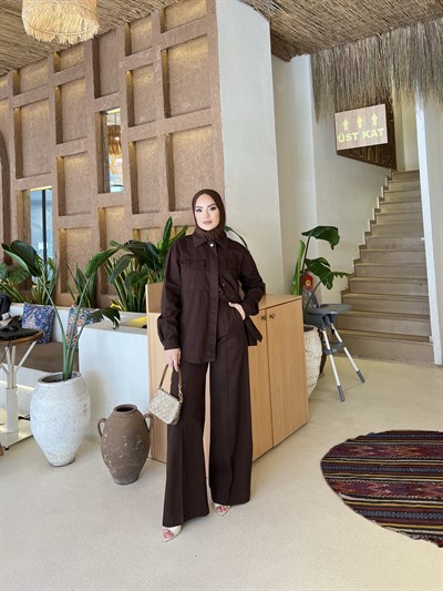 Patre Kot Takım - Kahve 