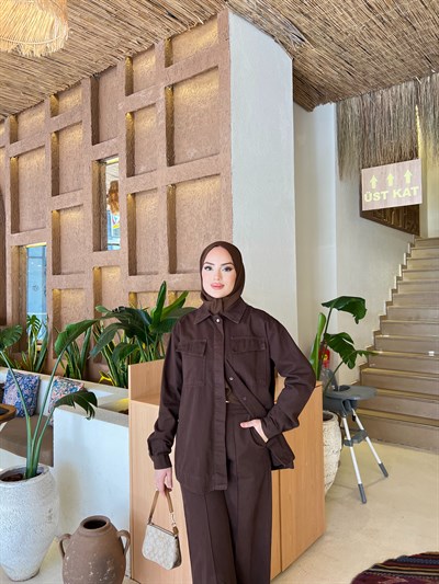 Patre Kot Takım - Kahve 