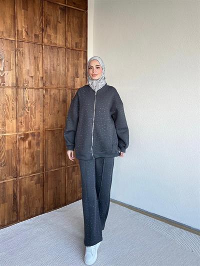 Şavva Taşlı Takım - Antrasit