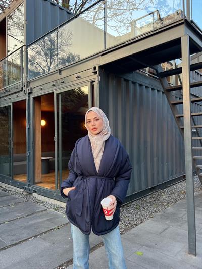 Qess Şişme Mont - Lacivert