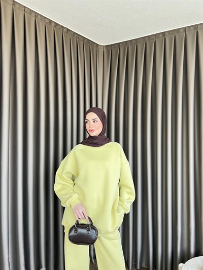 Quna 3 İplik Eşofman - Sarı