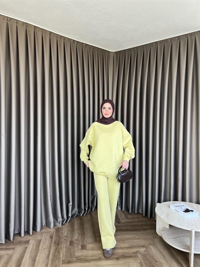 Quna 3 İplik Eşofman - Sarı