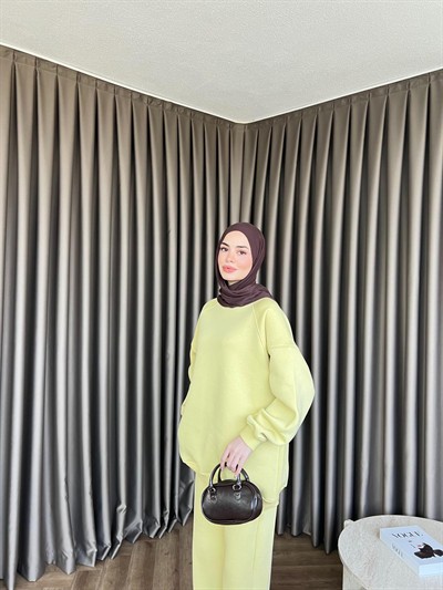 Quna 3 İplik Eşofman - Sarı