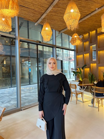 Rabia bağlamalı Takım - Siyah