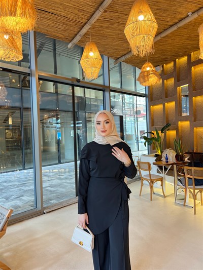 Rabia bağlamalı Takım - Siyah