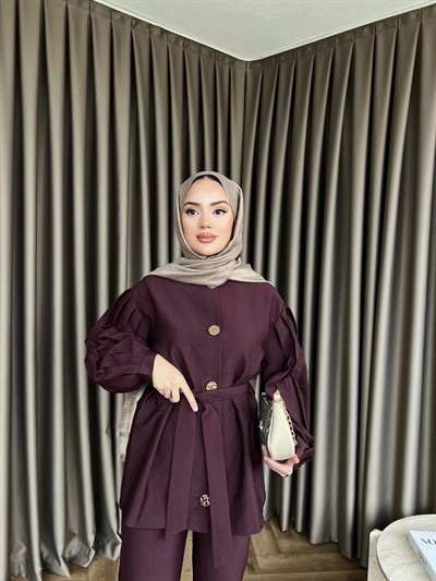 Rakkas Düğmeli Takım - Bordo(ÖN SİPARİŞ)