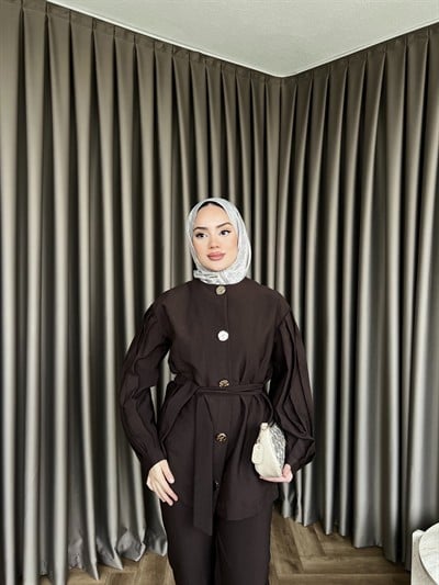 Rakkas Düğmeli Takım - Kahve(ÖN SİPARİŞ)