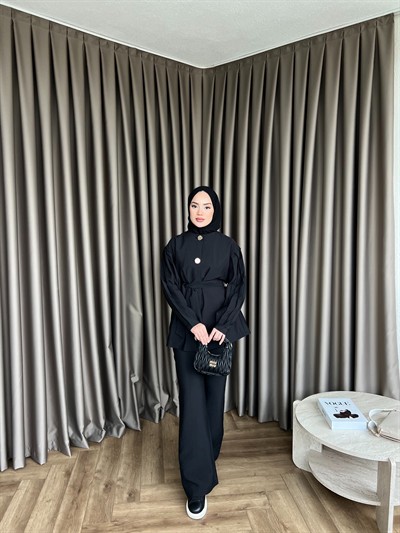 Rakkas Düğmeli Takım - Siyah(ÖN SİPARİŞ)