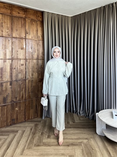 Rams Düğmeli Takım - Bej ÖN SİPARİŞ 