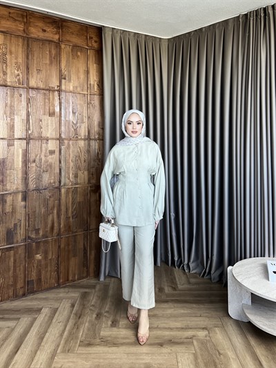 Rams Düğmeli Takım - Bej ÖN SİPARİŞ 