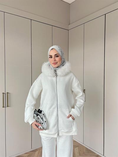 Reyta Taşlı Takım - Beyaz(ÖN SİPARİŞ)