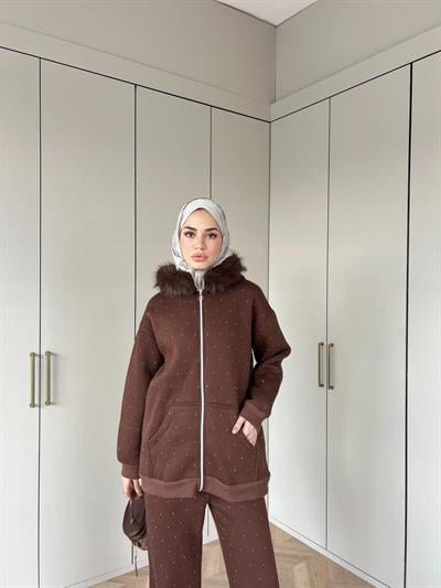 Reyta Taşlı Takım - Kahve(ÖN SİPARİŞ)