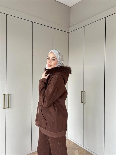 Reyta Taşlı Takım - Kahve(ÖN SİPARİŞ)