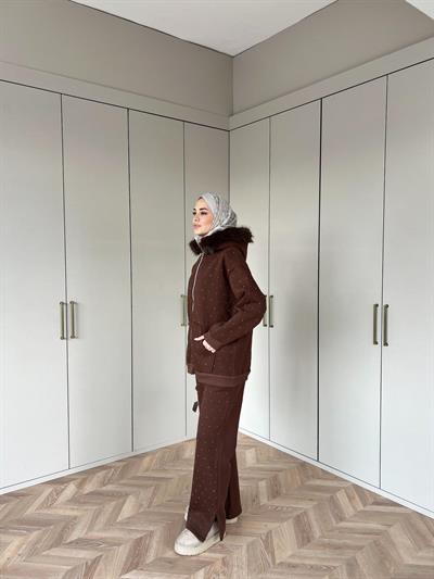 Reyta Taşlı Takım - Kahve(ÖN SİPARİŞ)