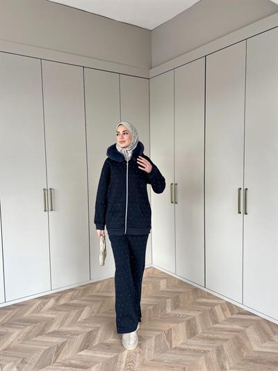 Reyta Taşlı Takım - Lacivert(ÖN SİPARİŞ)