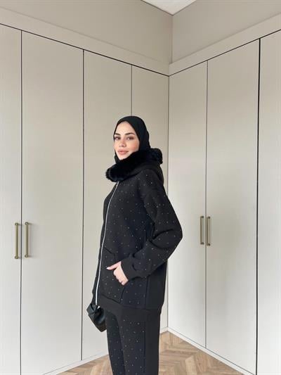 Reyta Taşlı Takım - Siyah(ÖN SİPARİŞ)