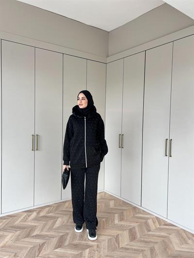 Reyta Taşlı Takım - Siyah(ÖN SİPARİŞ)