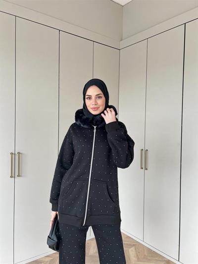 Reyta Taşlı Takım - Siyah(ÖN SİPARİŞ)