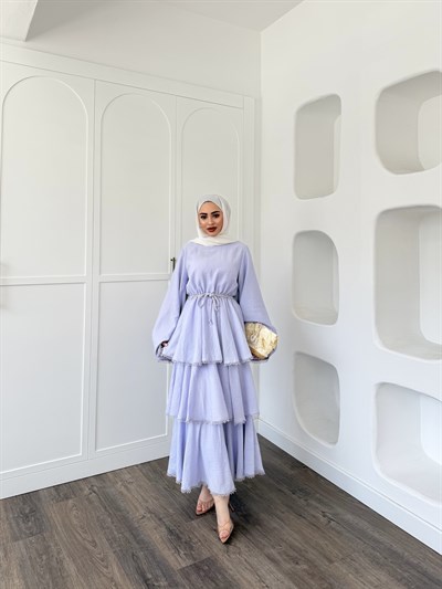 Reyya Müslin Elbise - Lila