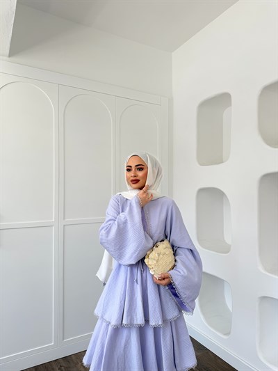 Reyya Müslin Elbise - Lila