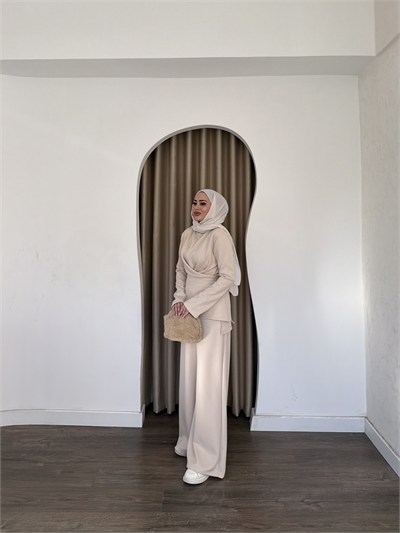Rival Bağlamalı Takım - Bej