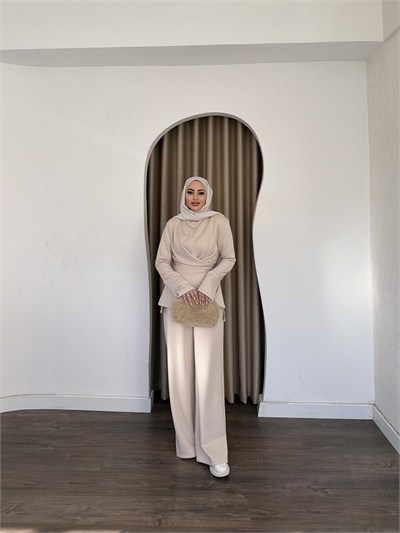 Rival Bağlamalı Takım - Bej