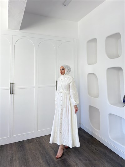 Rumi Dantel Elbise - Beyaz