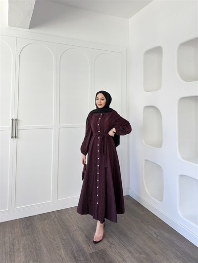 Rumi Dantel Elbise - Mürdüm