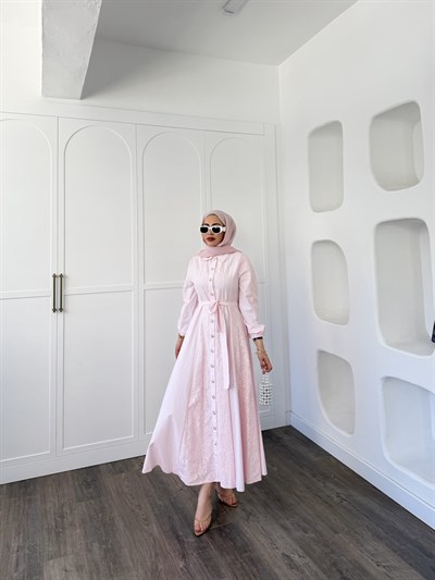Rumi Dantel Elbise - Pembe