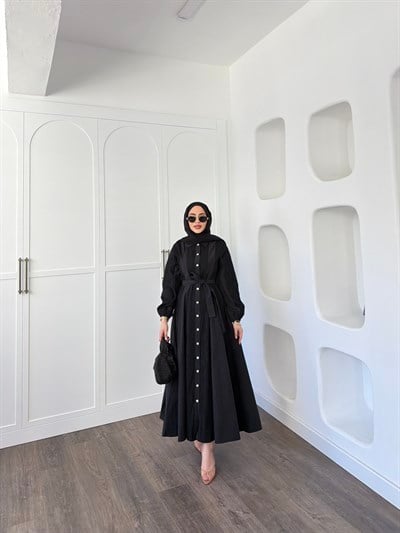 Rumi Dantel Elbise - Siyah