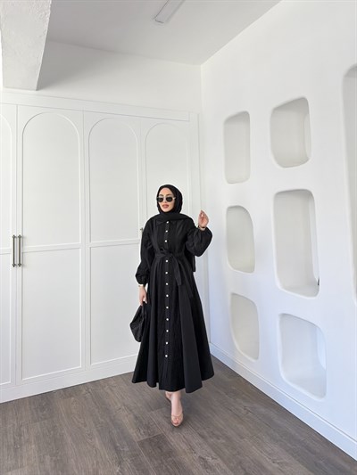 Rumi Dantel Elbise - Siyah