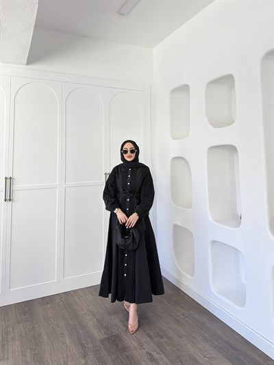 Rumi Dantel Elbise - Siyah
