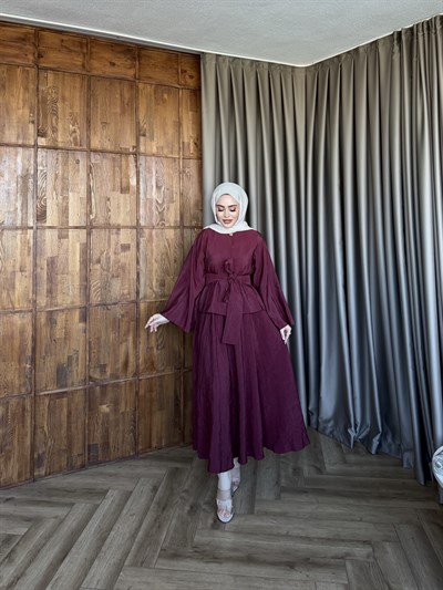 Rüveys Etekli Takım - Bordo (ÖN SİPARİŞ)