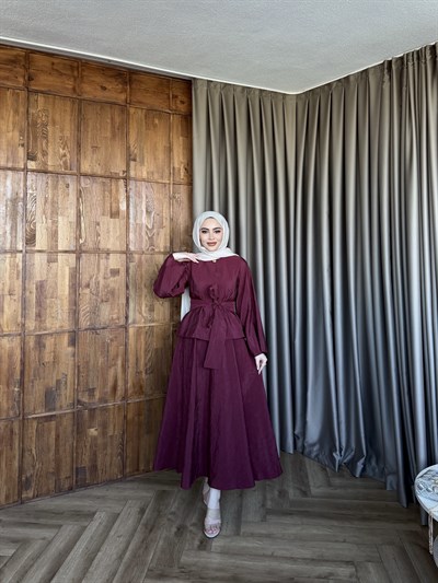 Rüveys Etekli Takım - Bordo (ÖN SİPARİŞ)