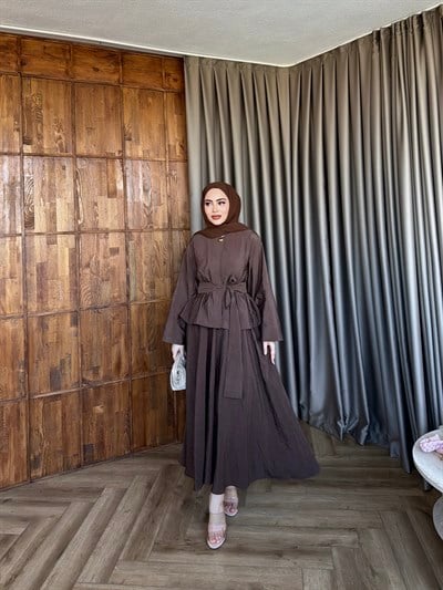 Rüveys Etekli Takım - Kahve (ÖN SİPARİŞ)