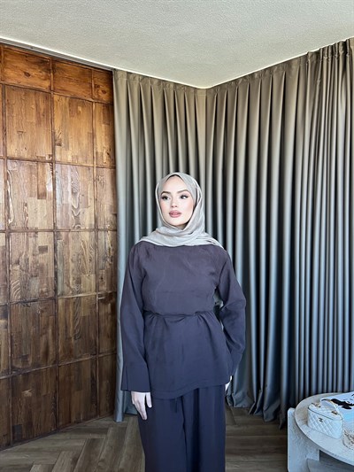 Şalvar Han Takım - Kahve