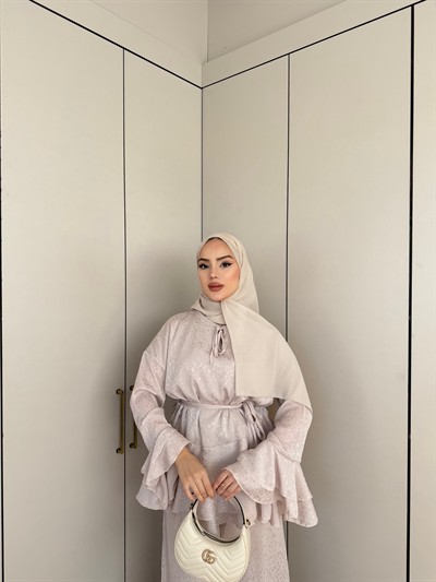 Şanze Saten Takım - Bej