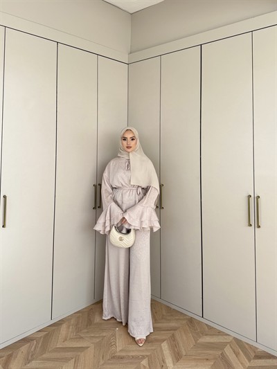 Şanze Saten Takım - Bej