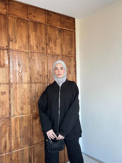 Şavva Taşlı Takım - Siyah