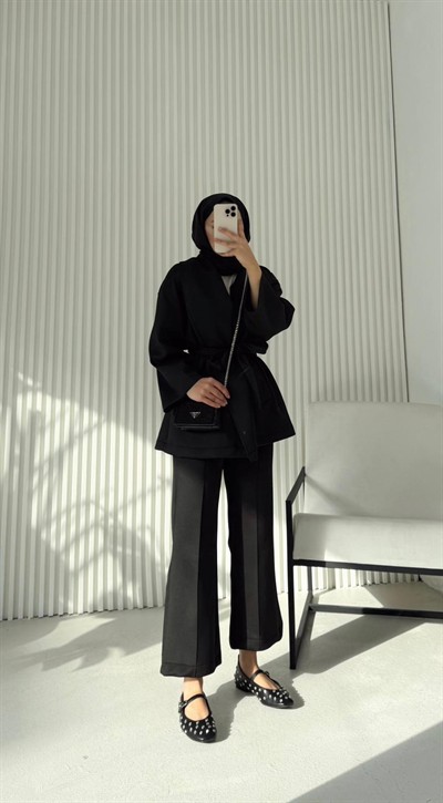 Scuba Pantolonlu Takım - Siyah