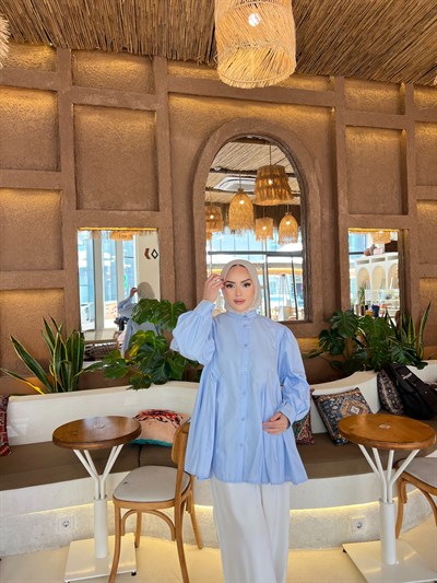 Selenay Gömlek - Bebe Mavi