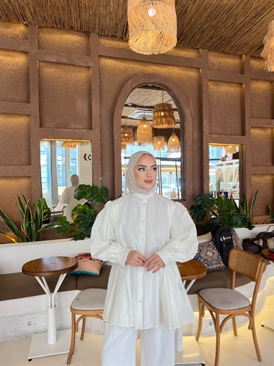 Selenay Gömlek - Beyaz