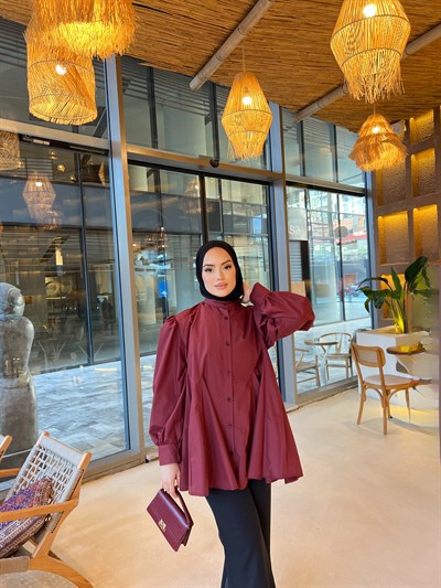 Selenay Gömlek - Bordo