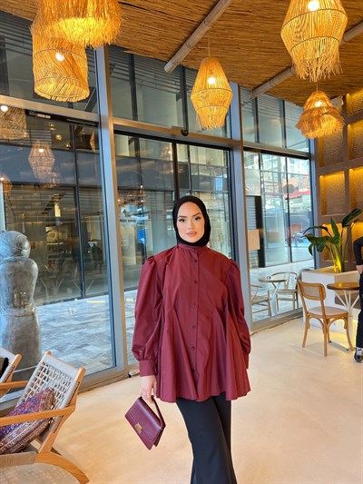Selenay Gömlek - Bordo